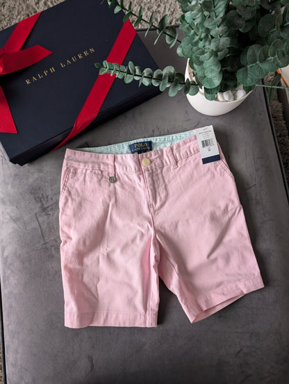 New Ralph Lauren Polo Boys Shorts Pink NWT Size UK 10 Chino Smart Casual Summer