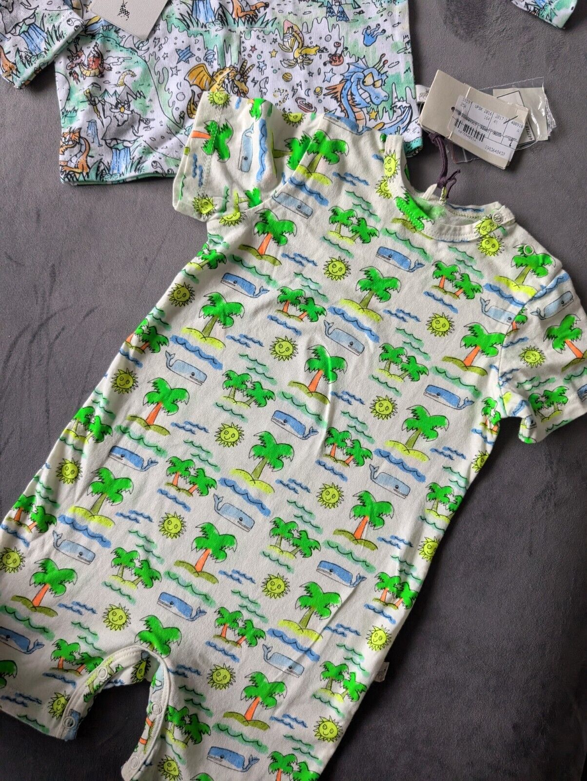 New adorable baby Stella McCartney Dragon Magical Romper + T Shirt 3-6m Cute