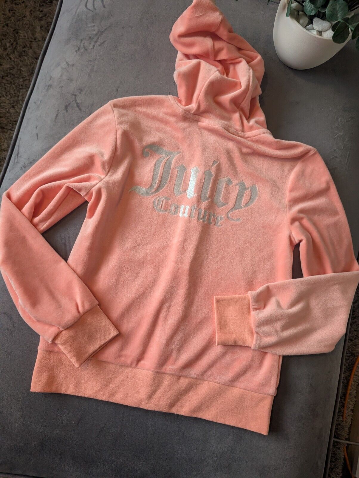 New Juicy Couture Kids Full Zip Track Jacket Peach Pink  Girl's Age 10/11