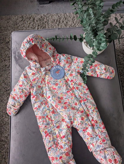 BNWT Cath Kidston Floral Wintsr Pram Suit 3-6 Months RRP £44 Gorgeous Gift