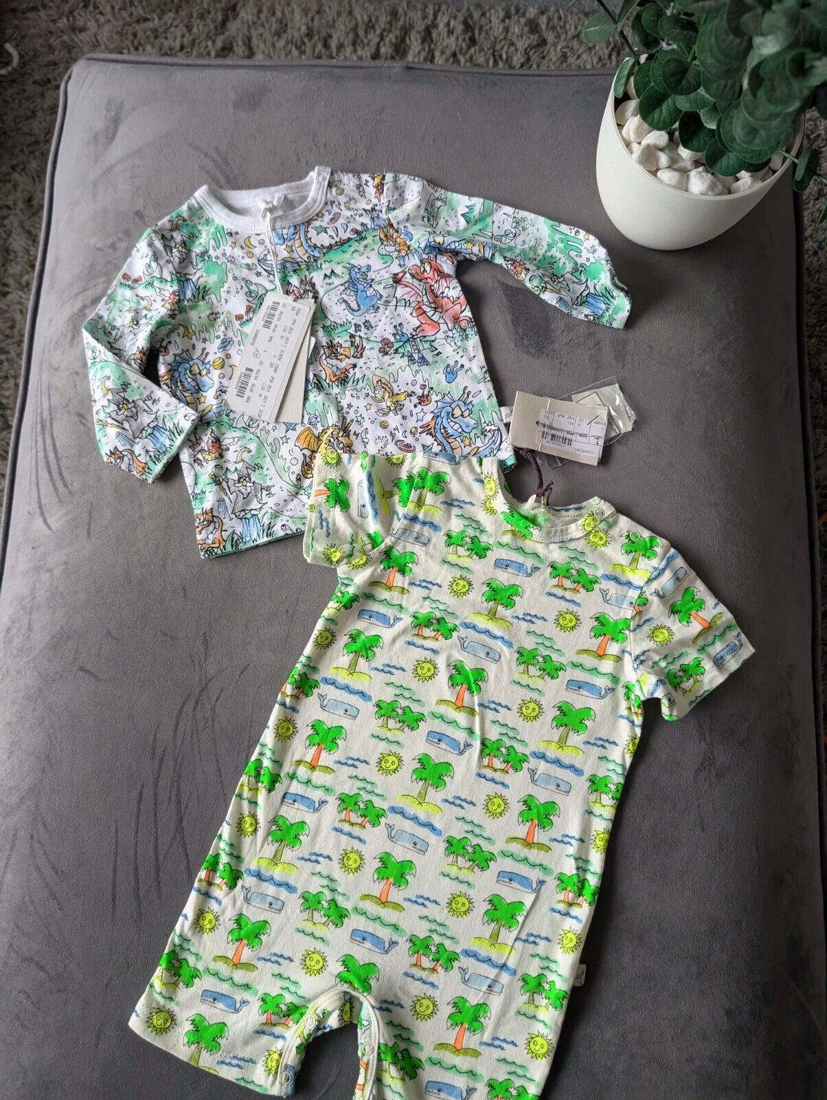 New adorable baby Stella McCartney Dragon Magical Romper + T Shirt 3-6m Cute