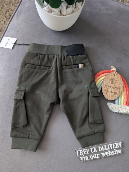 New Khaki Baby Boys Smart Gift Hugo Boss Baby Joggers Casual Boss 0-3m