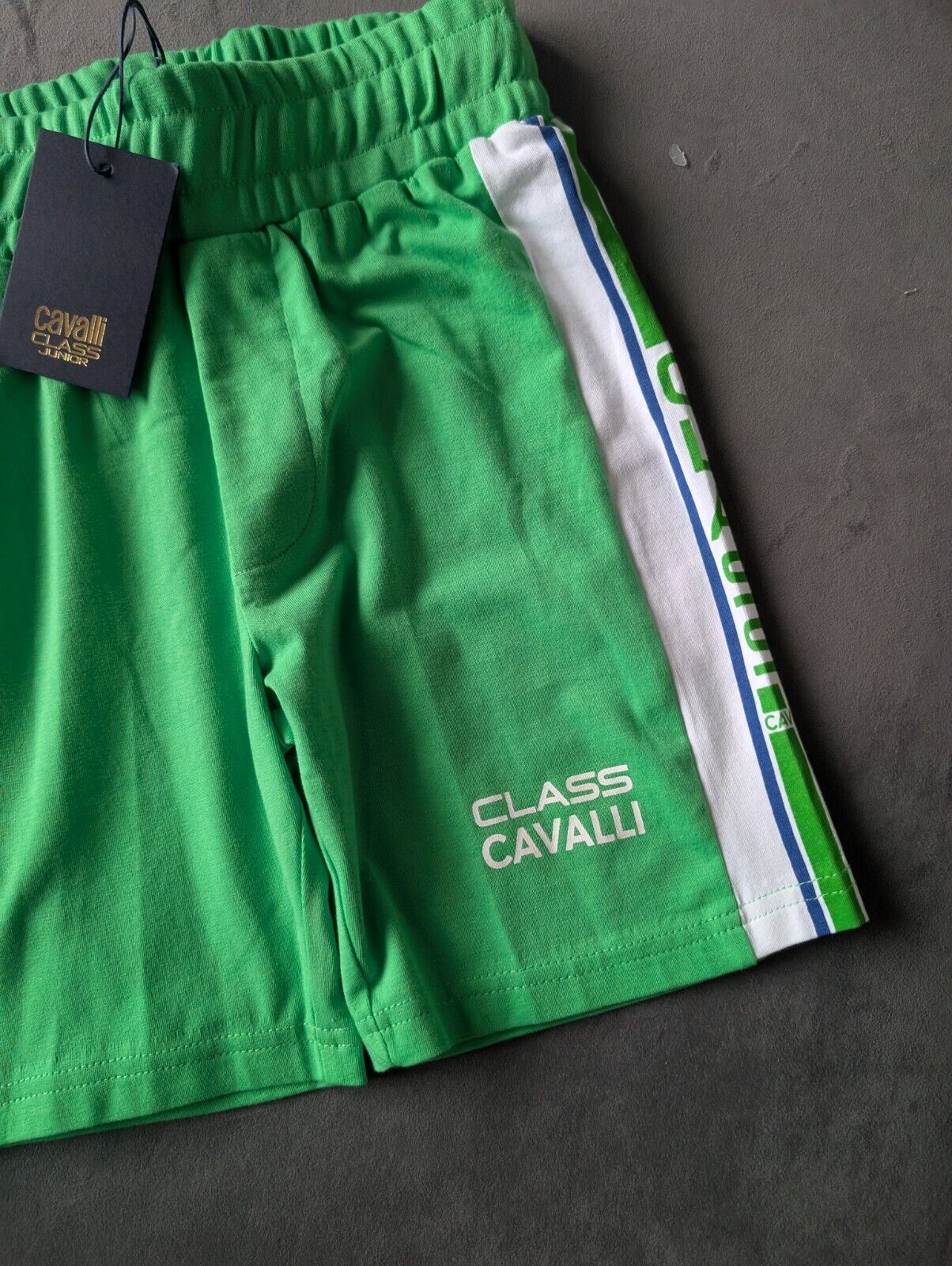 New Green Cavalli Class Junior Boys Logo Shorts 6 Years Summer Casual Gift Smart