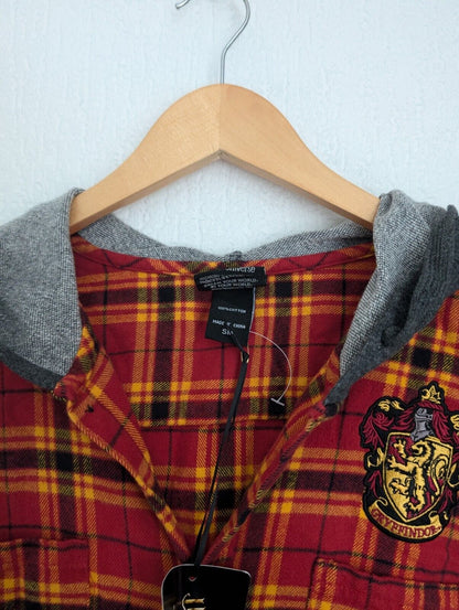 Rare New Our Universe Box Lunch NWT Harry Potter Griffindor Hooded Flannel Shirt