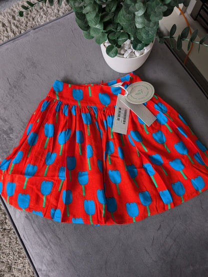 New Girls Stella McCartney Red Tulips Skirt Occasion Gift 2 Years Pretty Girly