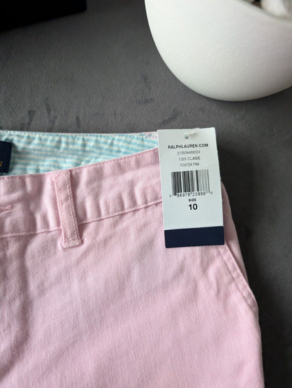 New Ralph Lauren Polo Boys Shorts Pink NWT Size UK 10 Chino Smart Casual Summer