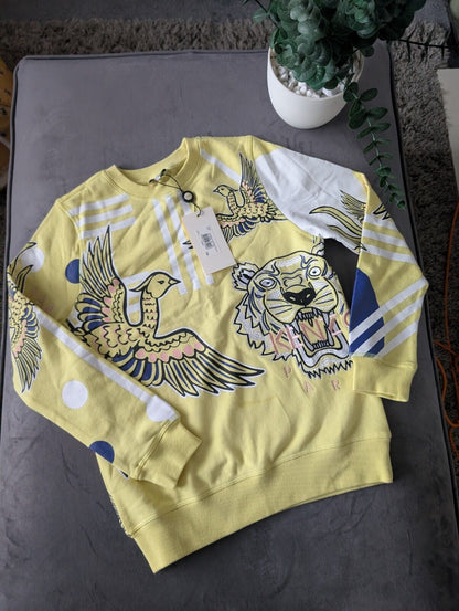 New Stunning Kenzo Girls Phoenix Paris Jumper age 12A Embroidery Yellow Julia