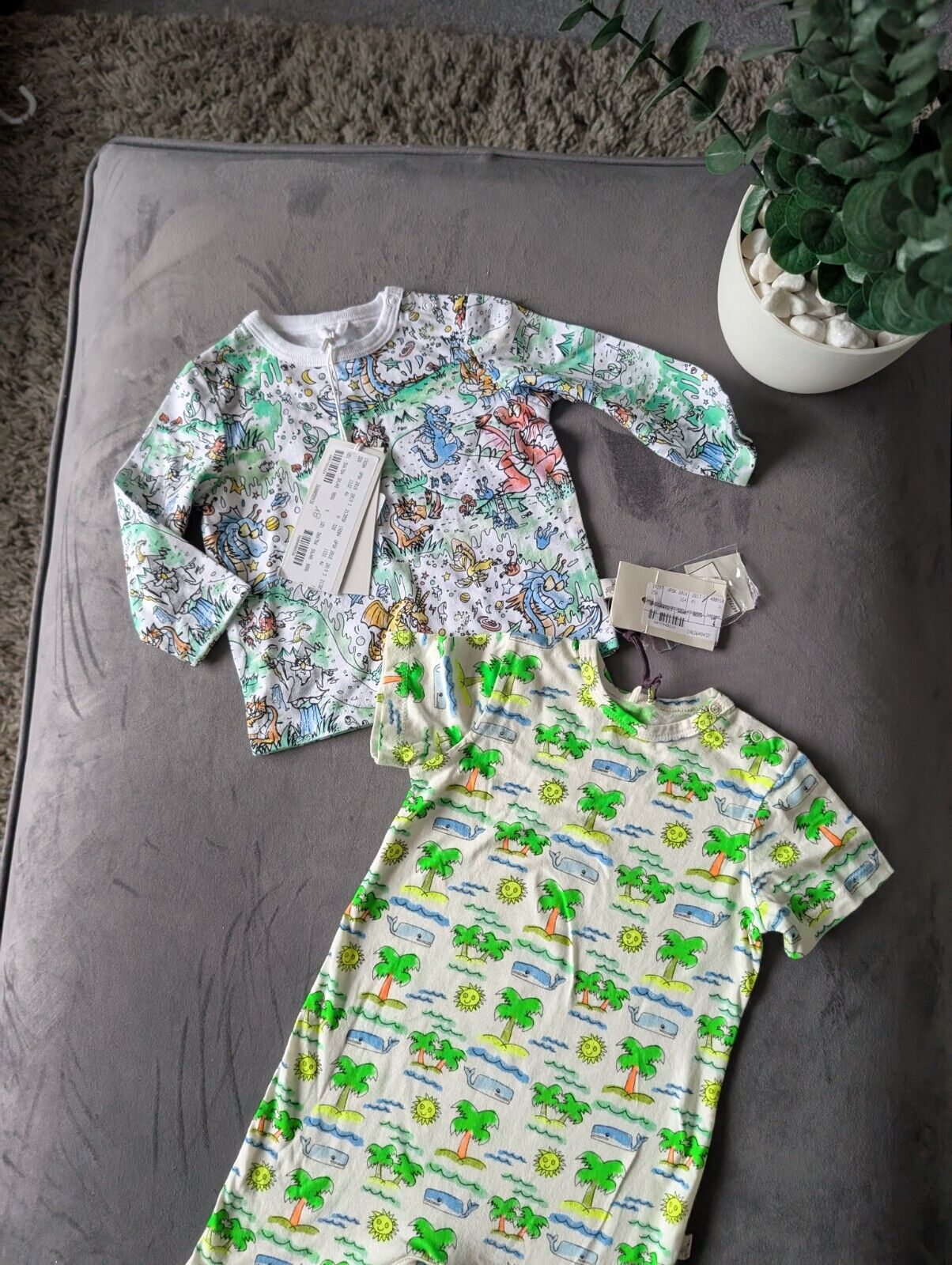 New adorable baby Stella McCartney Dragon Magical Romper + T Shirt 3-6m Cute