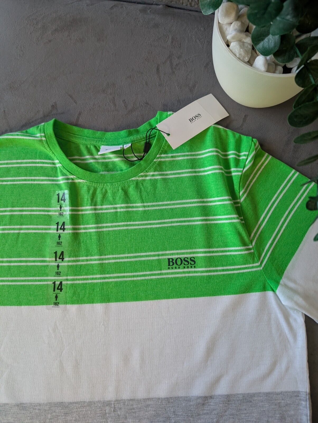 New Stripe Navy Green White boys hugo boss age 14 Smart Gift