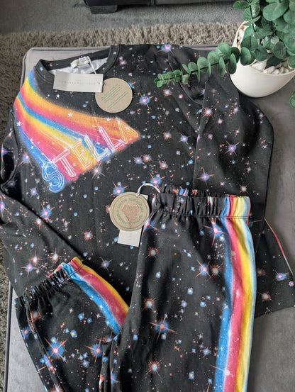 New Stella McCartney tracksuit girls galaxy print age 14 Yrs Rainbow RRP £240