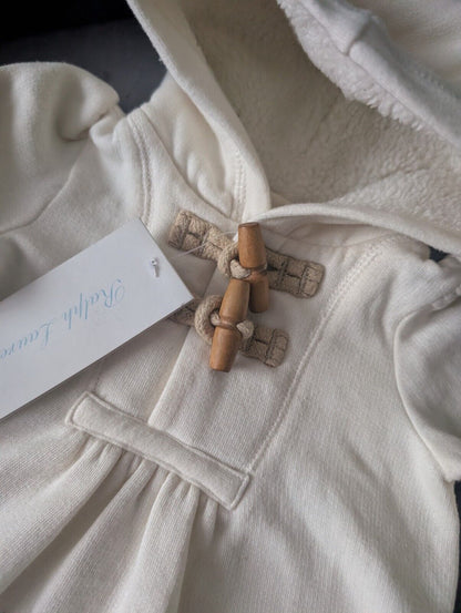 New Stunning Vintage Ralph Lauren Unisex Fleece Lined Cream All In One 6-9m Gift