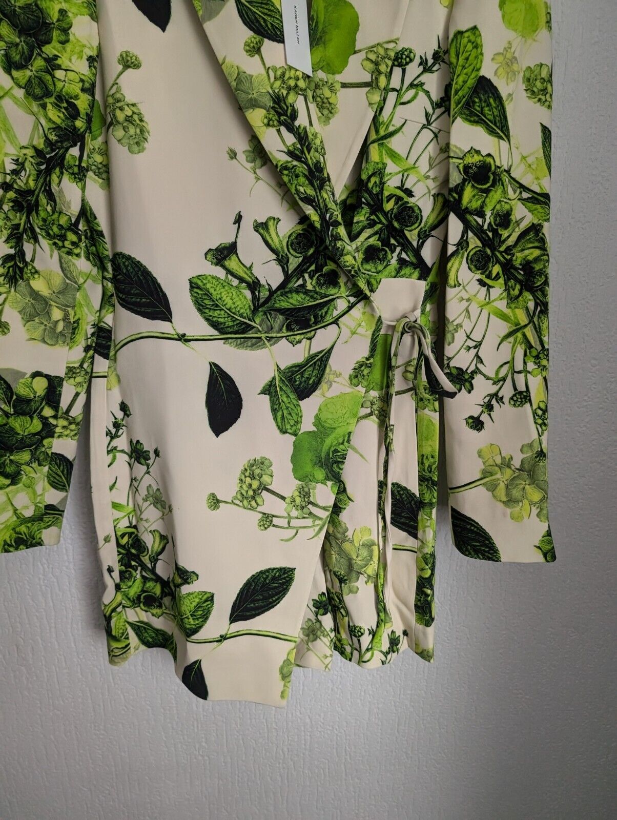 Karen Millen Spring Green Botanical Bunches Tailored Playsuit Size 10 NEW