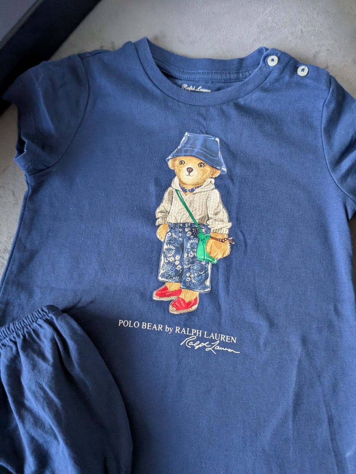 New Gorgeous Ralph Lauren Girls Navy Dress + Bloomers Age 2 Gift Gift Bear