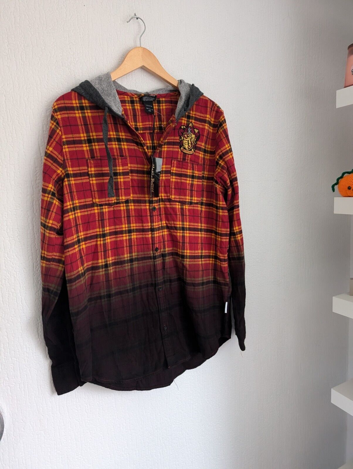 Rare New Our Universe Box Lunch NWT Harry Potter Griffindor Hooded Flannel Shirt