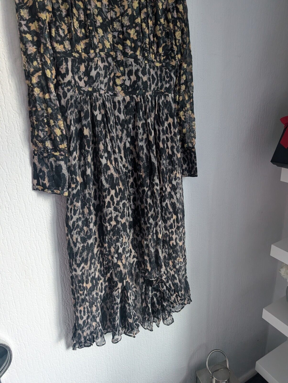 New Stunning ALL SAINTS Liza Asa Dress RRP £200 Size UK8 Occasion Dip Hem Print