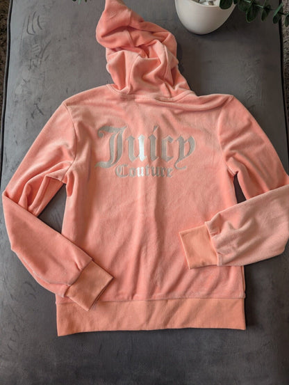 New Juicy Couture Kids Full Zip Track Jacket Peach Pink  Girl's Age 10/11