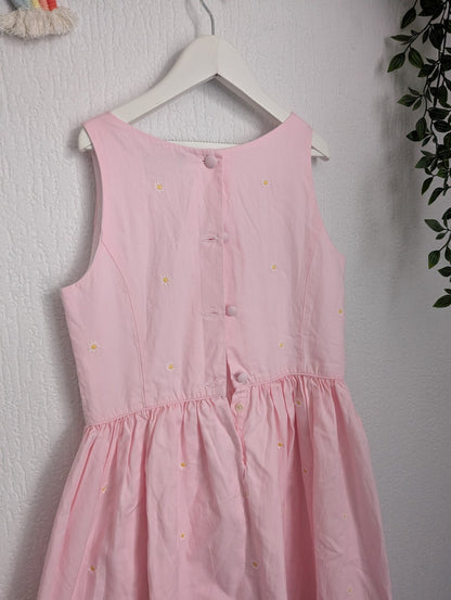 New Ralph Lauren Girls Embroidery Daisy Chain Occasion Dress Pink 8-10y Occasion