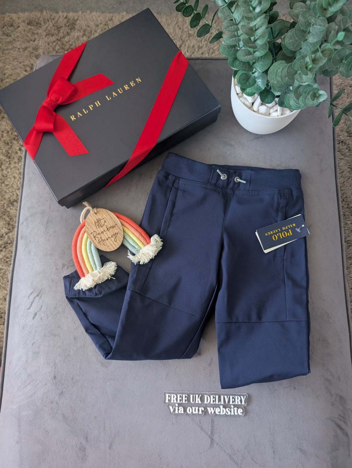 New Boys Ralph Lauren Polo Boys Joggers Navy Blue Age 4 years Casual Active