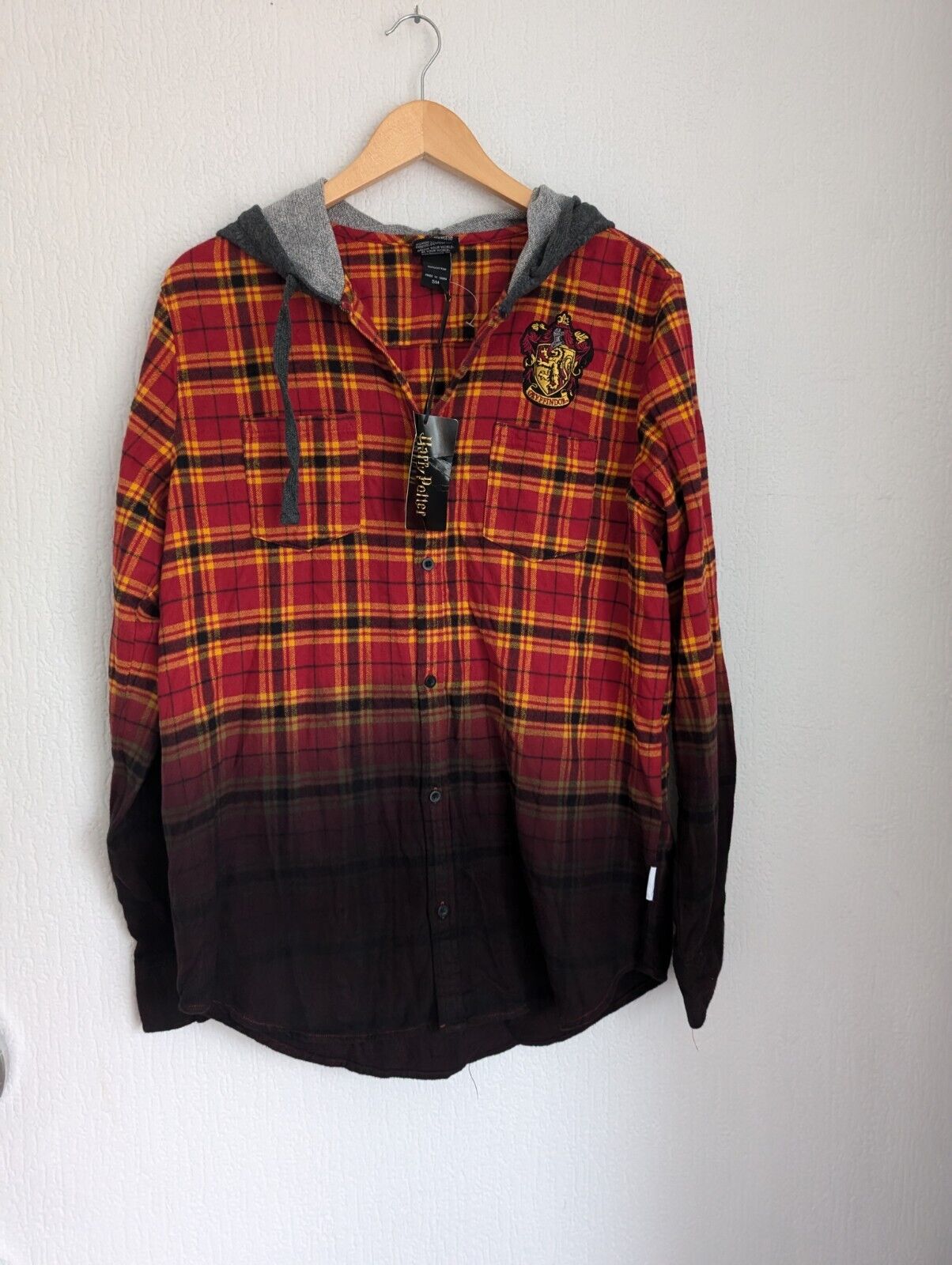 Rare New Our Universe Box Lunch NWT Harry Potter Griffindor Hooded Flannel Shirt