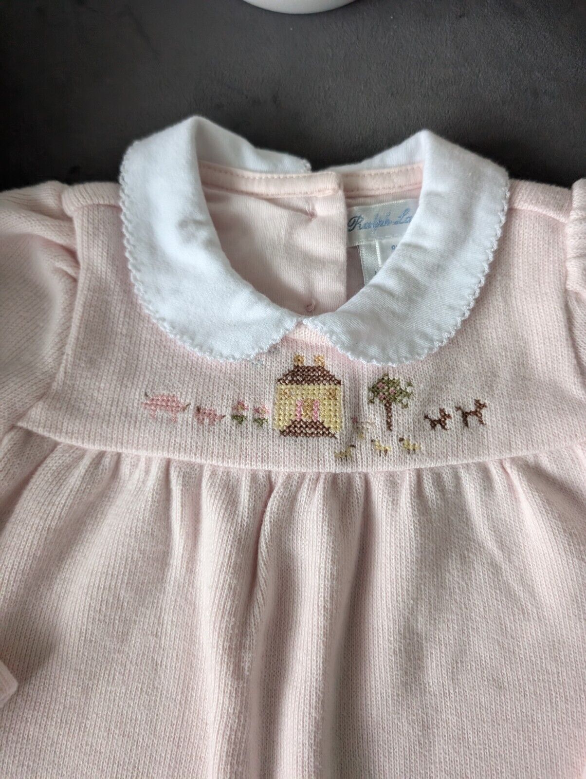 New Gorgeous Ralph Lauren Baby Girls Knit Embroided All In One 9m Pink Gift