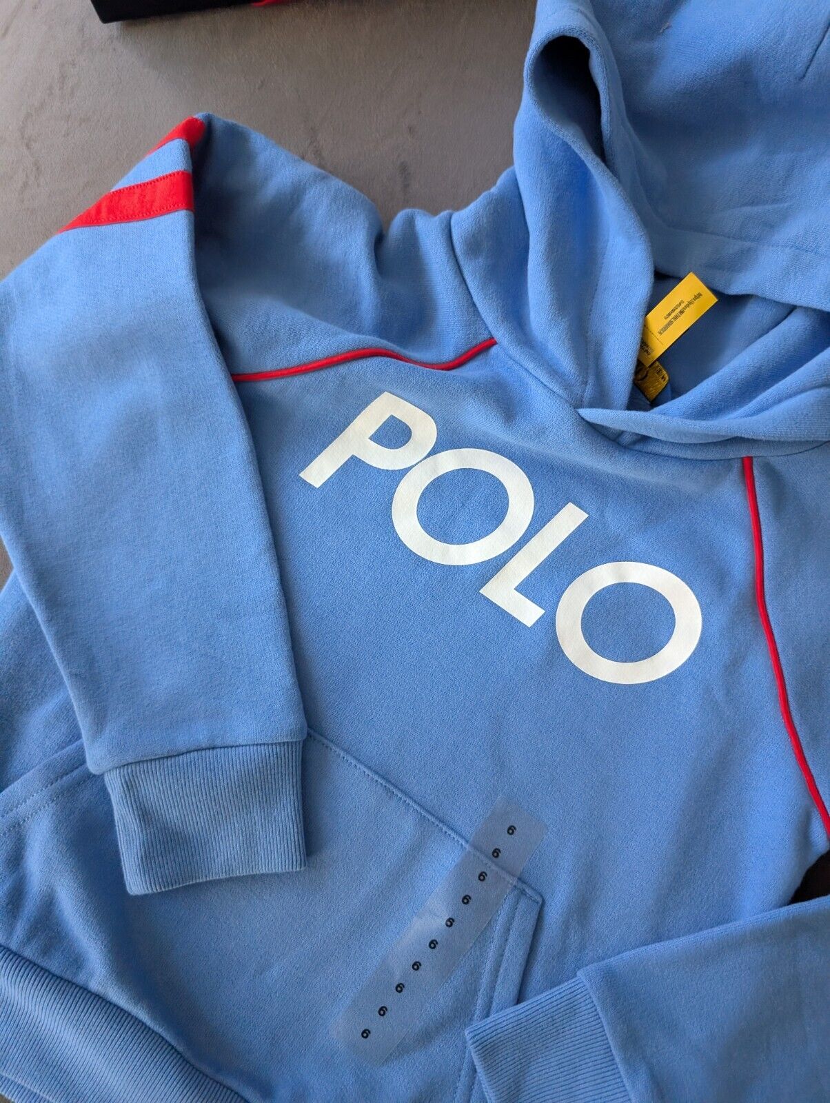 New Ralph Lauren Blue White Ski Club Jumper Unisex Hoodie Size 5-6Y Gift Kids