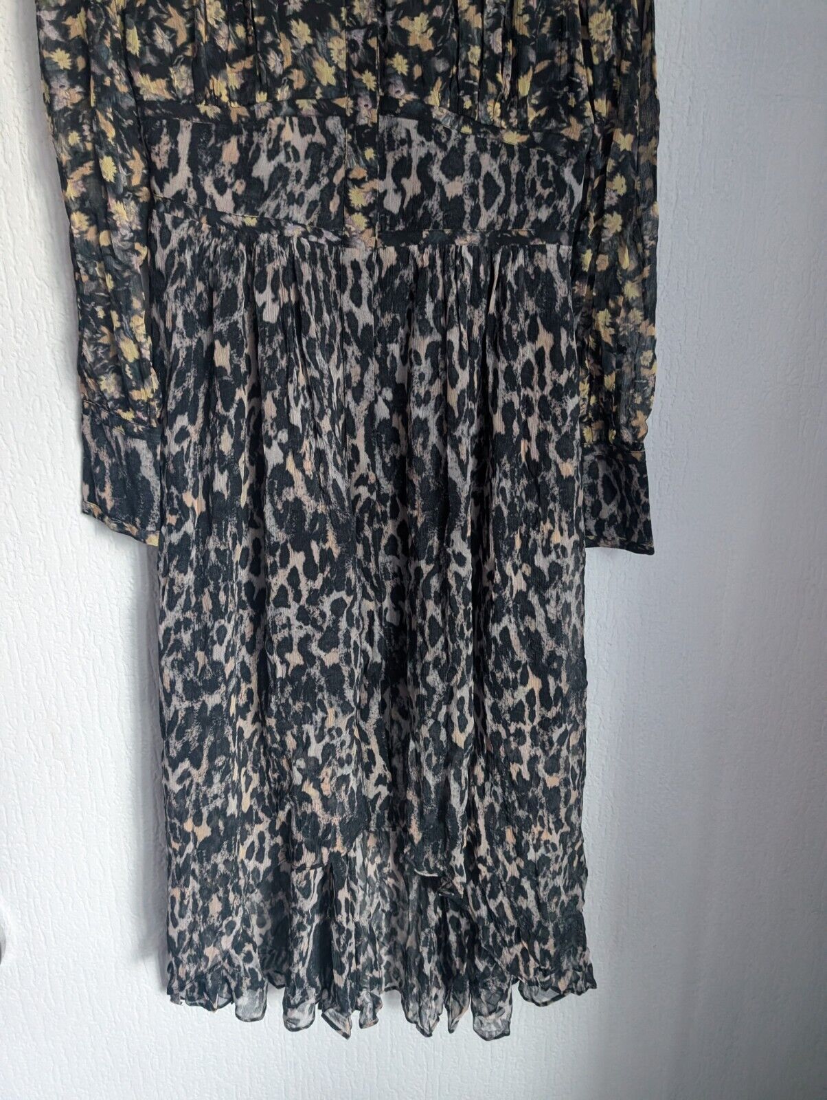 New Stunning ALL SAINTS Liza Asa Dress RRP £200 Size UK8 Occasion Dip Hem Print