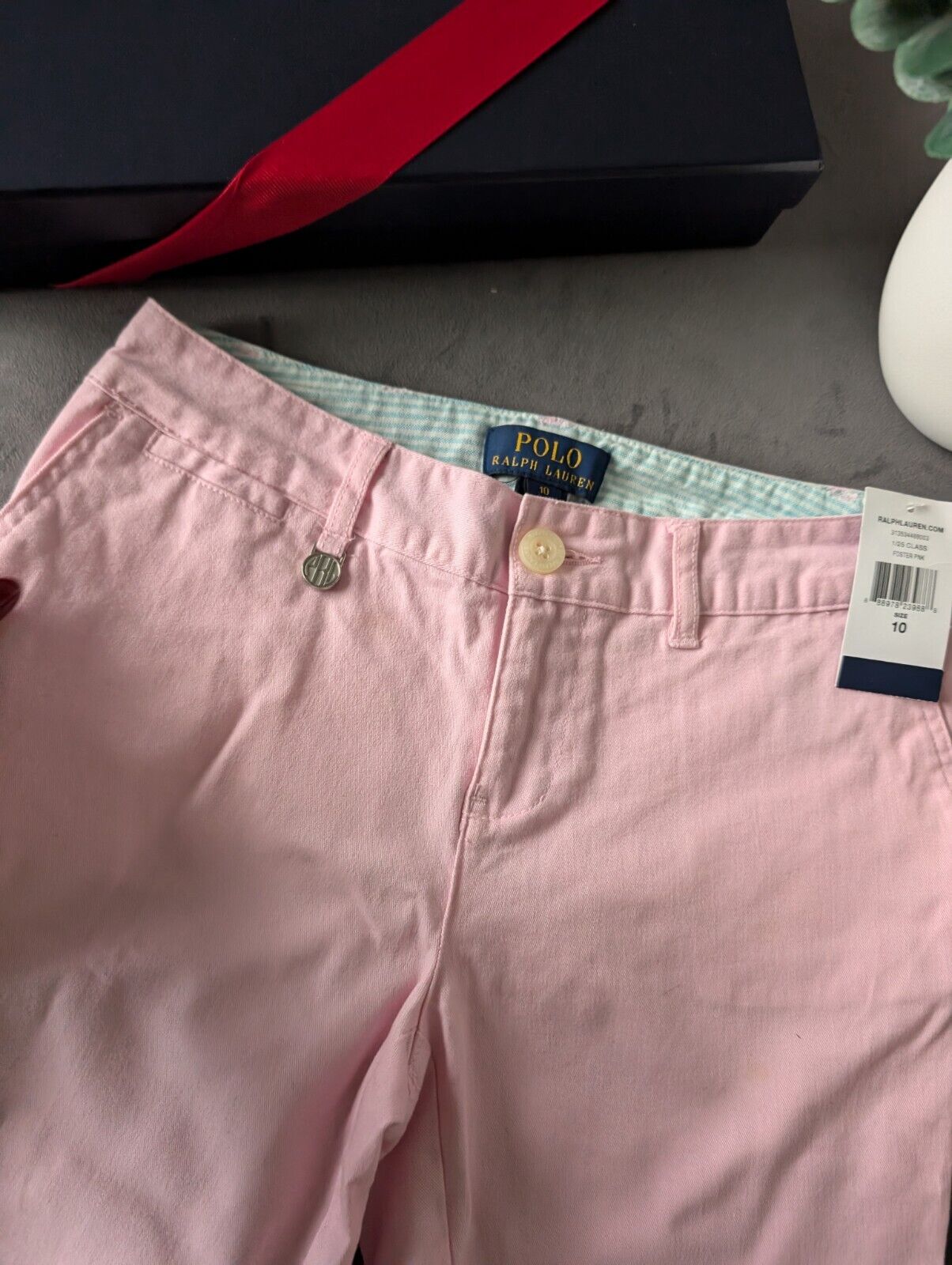 New Ralph Lauren Polo Boys Shorts Pink NWT Size UK 10 Chino Smart Casual Summer