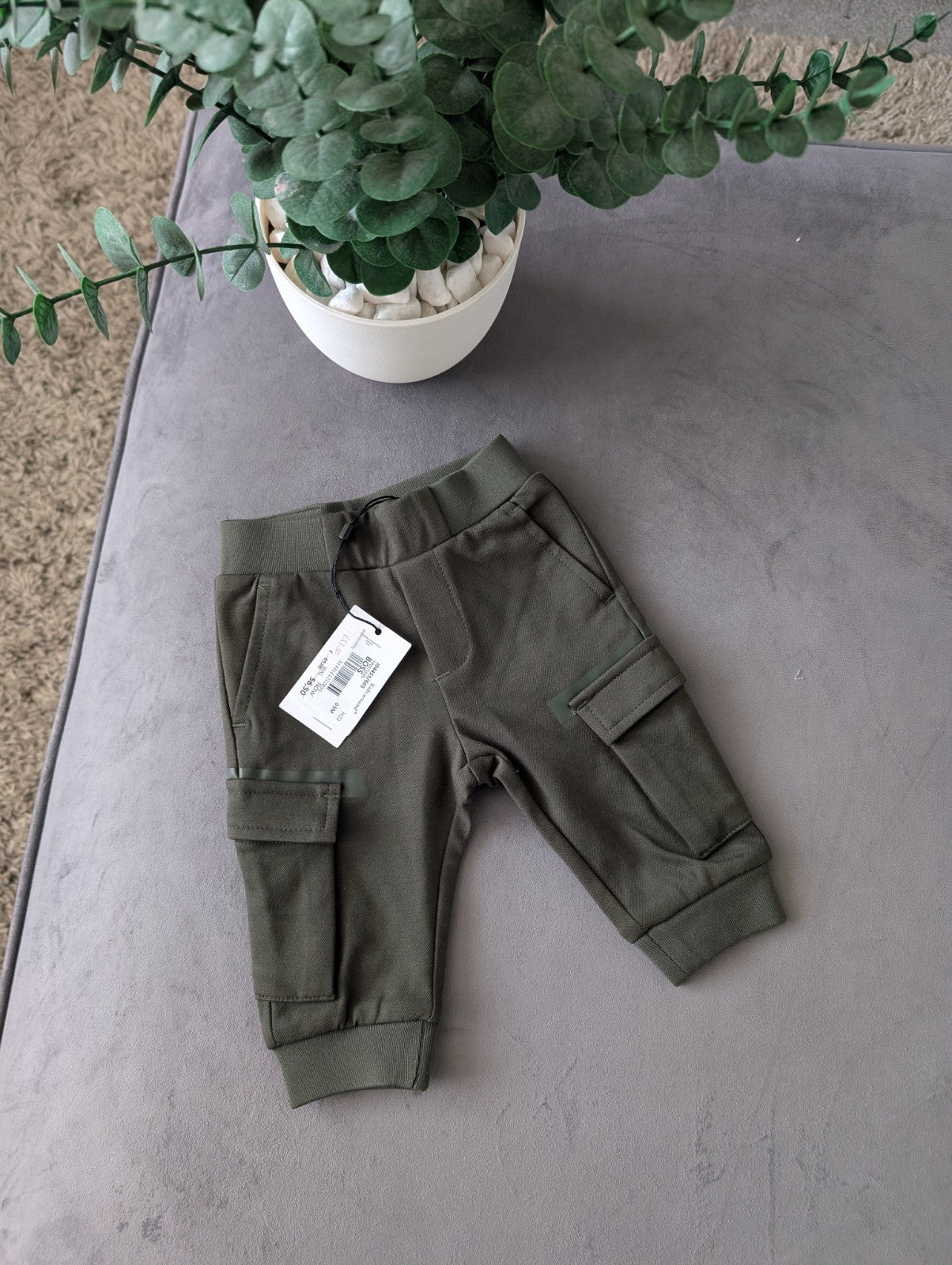 New Khaki Baby Boys Smart Gift Hugo Boss Baby Joggers Casual Boss 0-3m