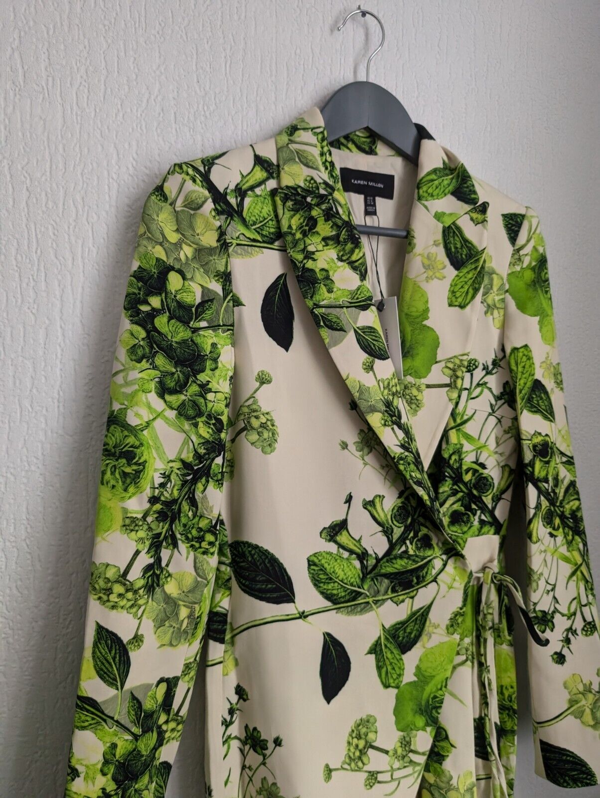 Karen Millen Spring Green Botanical Bunches Tailored Playsuit Size 10 NEW