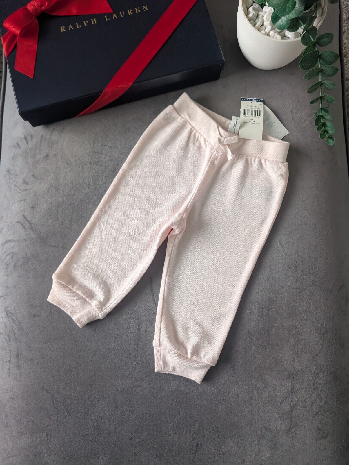 New Polo Ralph Lauren Baby Girls Joggers Trousers 9-12 M Pink RRP £75.00 Gift