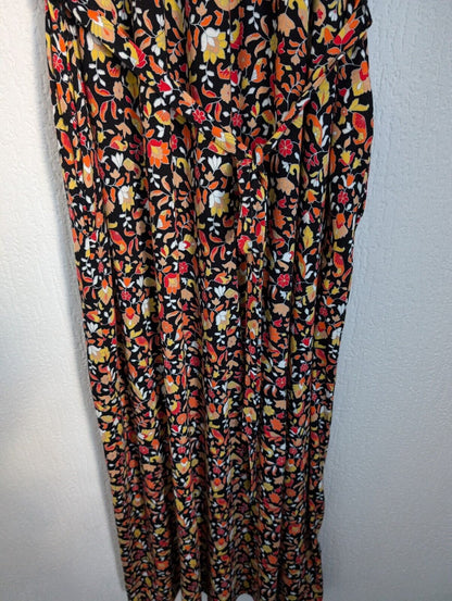 new boden Yoke Detail Jersey Midi Dress Black, Block Petal size 14 long was £129