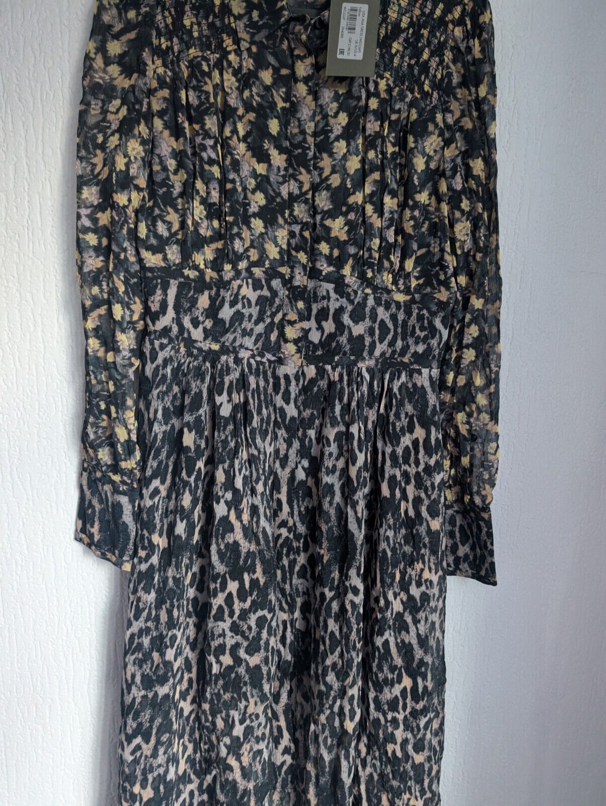 New Stunning ALL SAINTS Liza Asa Dress RRP £200 Size UK8 Occasion Dip Hem Print