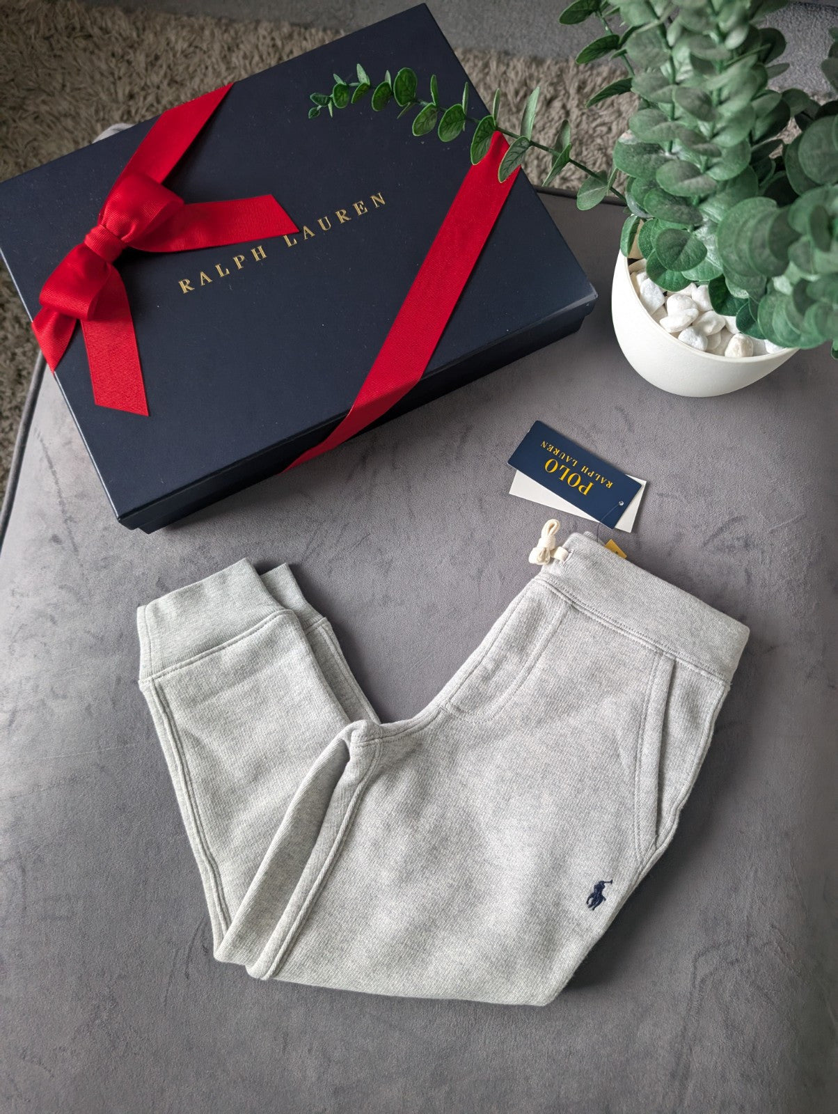 New Boys Ralph Lauren Boys Plain Grey Joggers Size 3-4y Casual Smart Gift Active