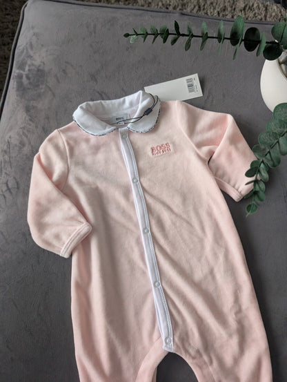 New Hugo Boss Baby Girls Baby Grow Sleepsuit All In One Pink 6 Months Gift Cute