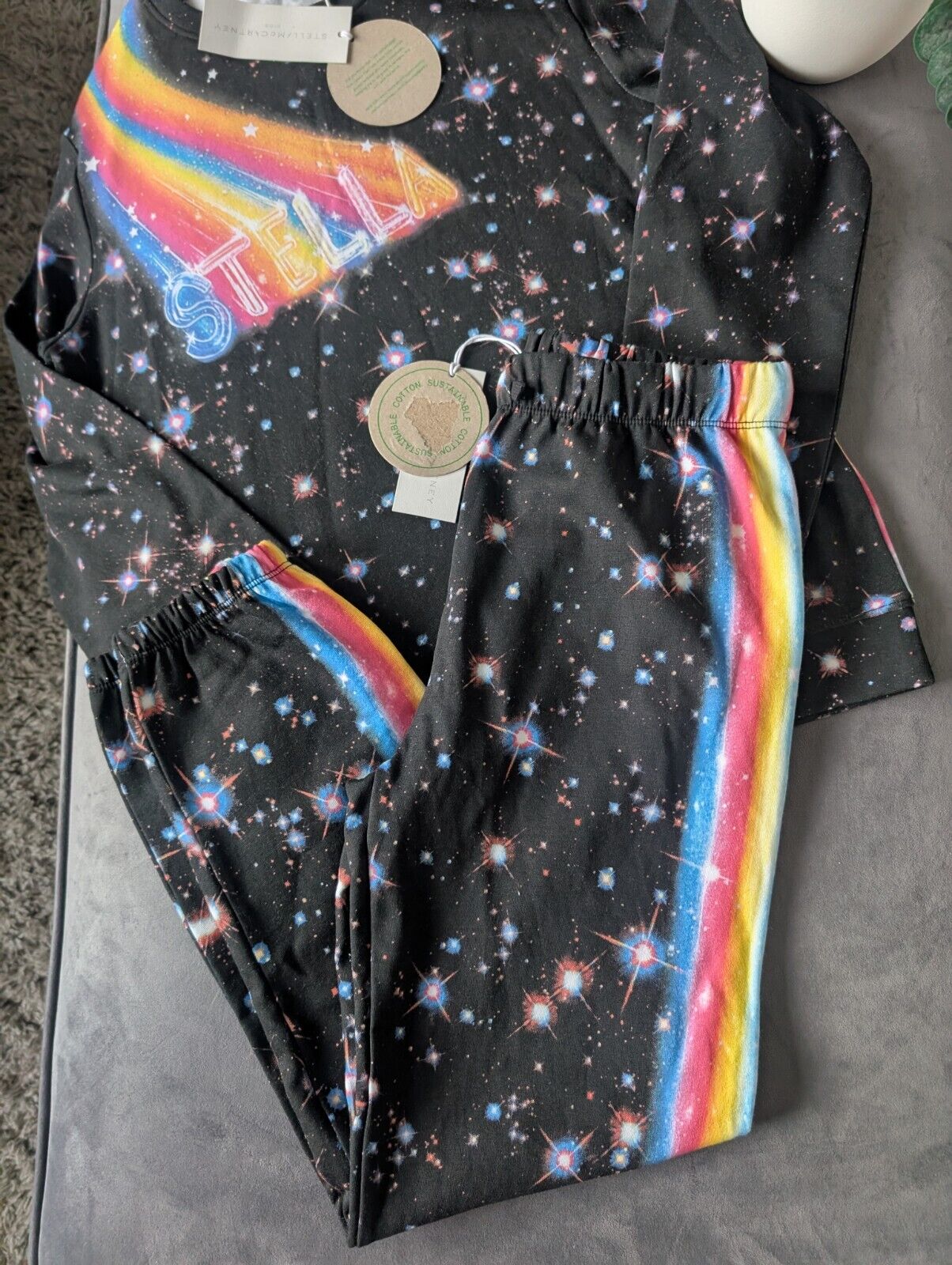 New Stella McCartney tracksuit girls galaxy print age 14 Yrs Rainbow RRP £240