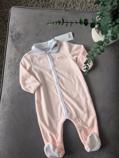 New Hugo Boss Baby Girls Baby Grow Sleepsuit All In One Pink 6 Months Gift Cute