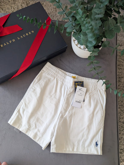 New Ralph Lauren Boys Beige Chino Short Lightweght Summer 7-8yrs Casual Smart