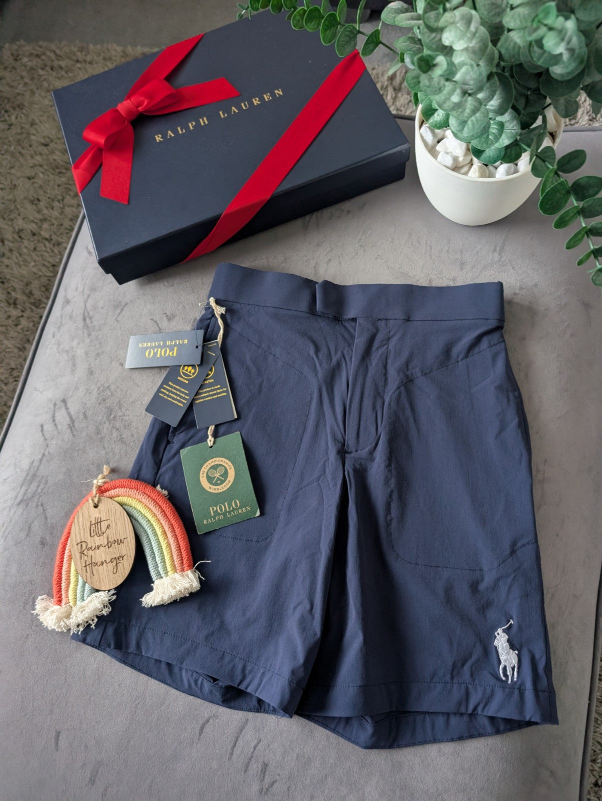 Polo Ralph Lauren Wimbledon Navy Ball Boy Shorts  Size 5 Years BNWT - rrp £65