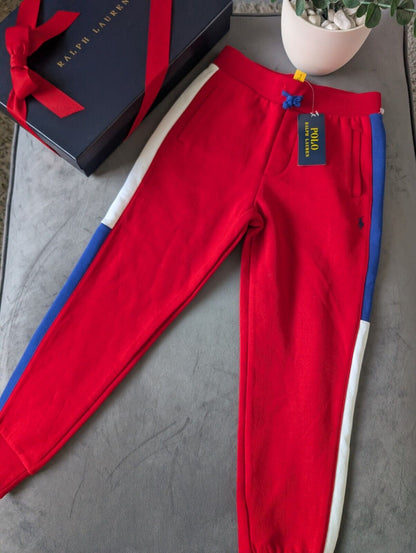 New Boys Ralph Lauren Polo Boys Joggers Red Fleece Age 7 years Casual Smart