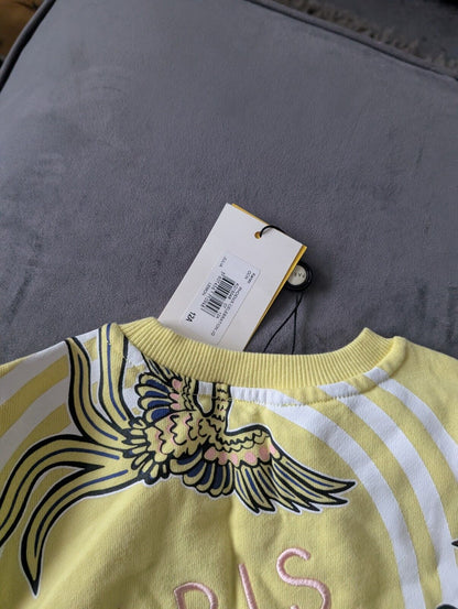 New Stunning Kenzo Girls Phoenix Paris Jumper age 12A Embroidery Yellow Julia