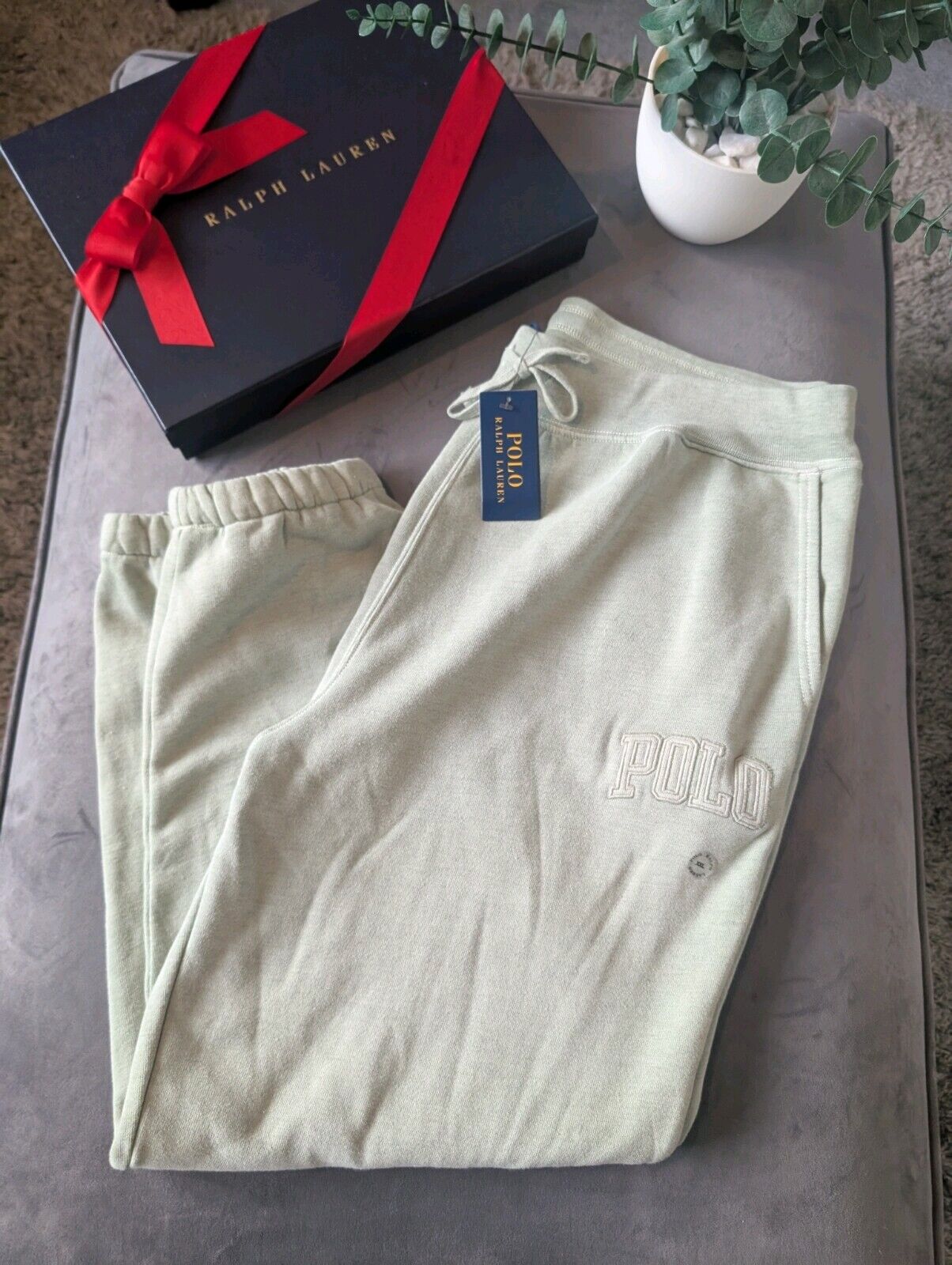 New Polo Ralph Lauren Men’s Joggers  (The big fit) Sage Green XXL BNWT Oversized