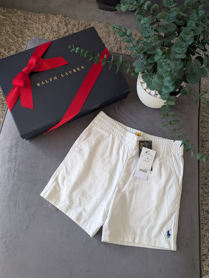 New Ralph Lauren Boys Beige Chino Short Lightweght Summer 7-8yrs Casual Smart