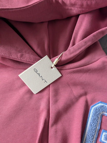 New GANT Girls knot front pink hoodie jumper pink knot g new £79  Gift 11-12