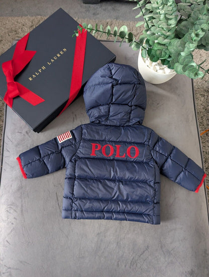 New Ralph Lauren Baby Boys Packable Down Jacket  Coat 3-6m RRP £125 Gift Winter