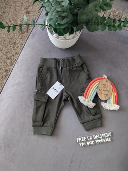 New Khaki Baby Boys Smart Gift Hugo Boss Baby Joggers Casual Boss 0-3m