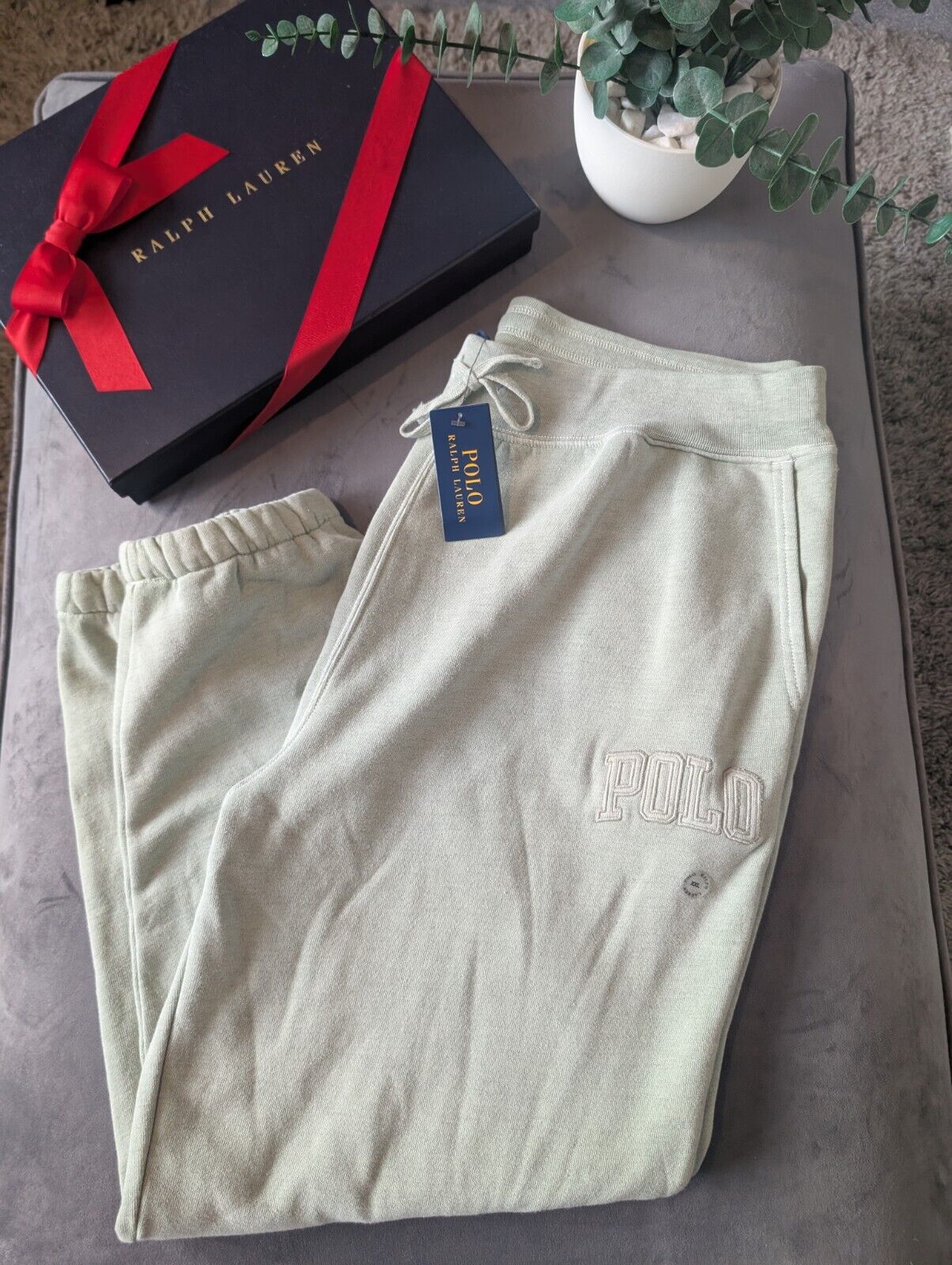 New Polo Ralph Lauren Men’s Joggers  (The big fit) Sage Green XXL BNWT Oversized