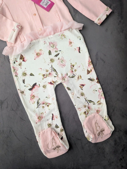 New Ted Baker Baby Girl Sleepsuit Outfit Romper Frill Gift 18-24m Floral