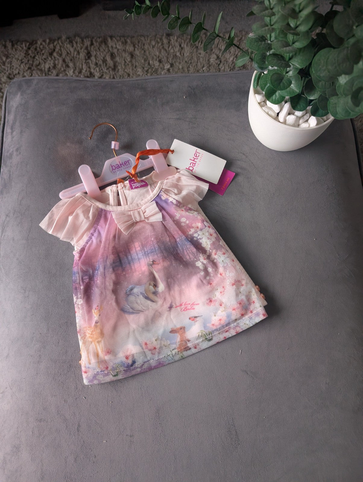 New Ted Baker Baby Girl Legging Top Outfit Set Gift Frill 0-3m Floral Magical