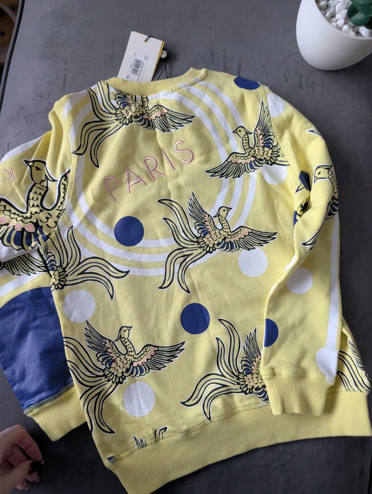 New Stunning Kenzo Girls Phoenix Paris Jumper age 12A Embroidery Yellow Julia