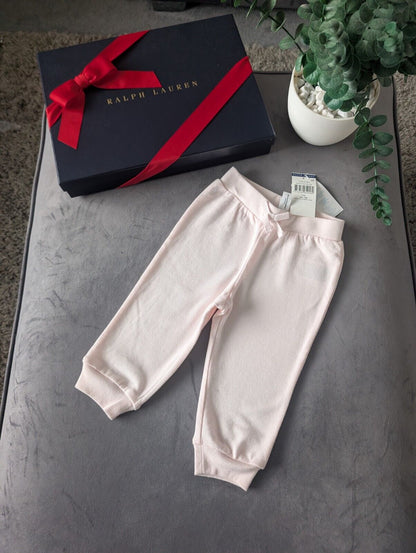 New Polo Ralph Lauren Baby Girls Joggers Trousers 9-12 M Pink RRP £75.00 Gift